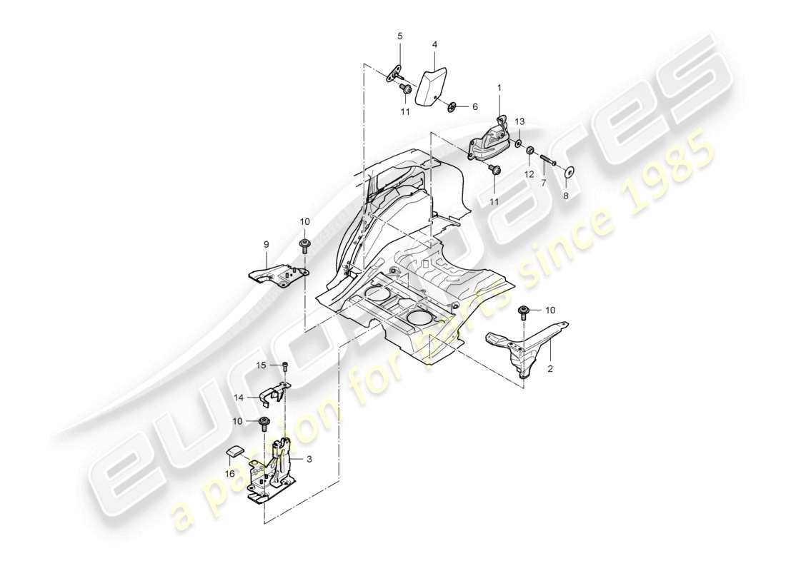 a part diagram from the porsche 2008 (cayenne e1 9pa) parts catalogue