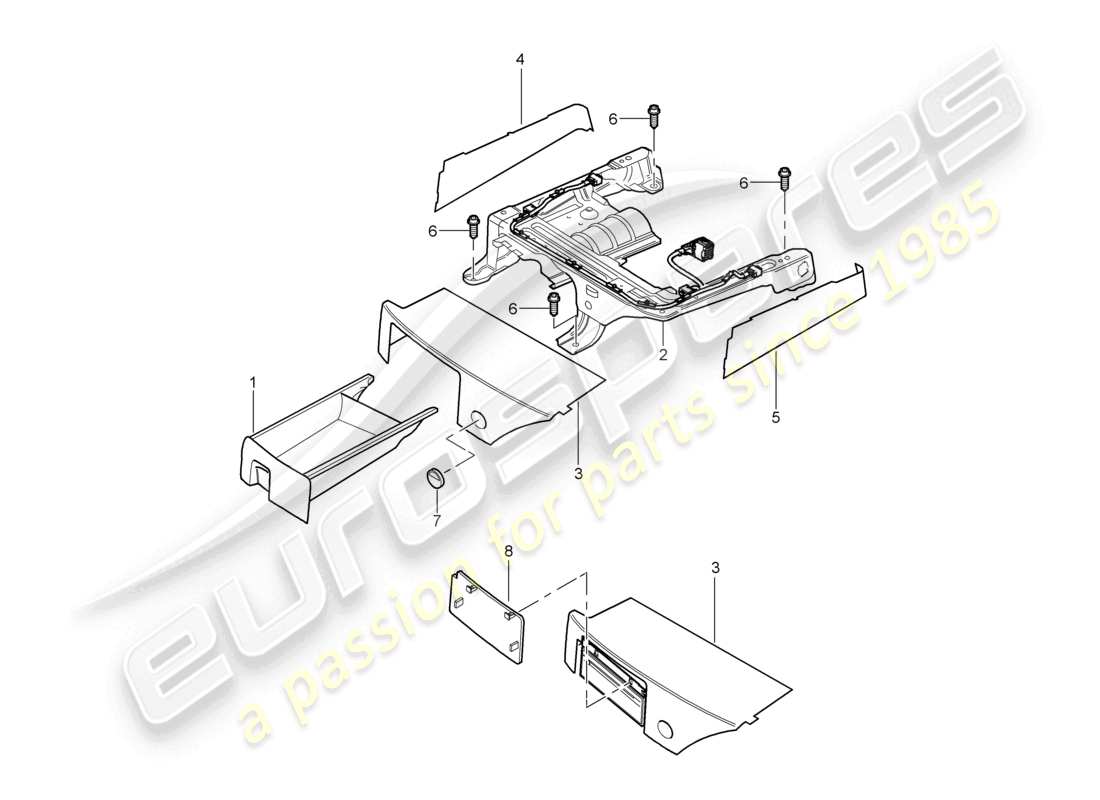 a part diagram from the porsche 2006 (cayenne e1 9pa) parts catalogue