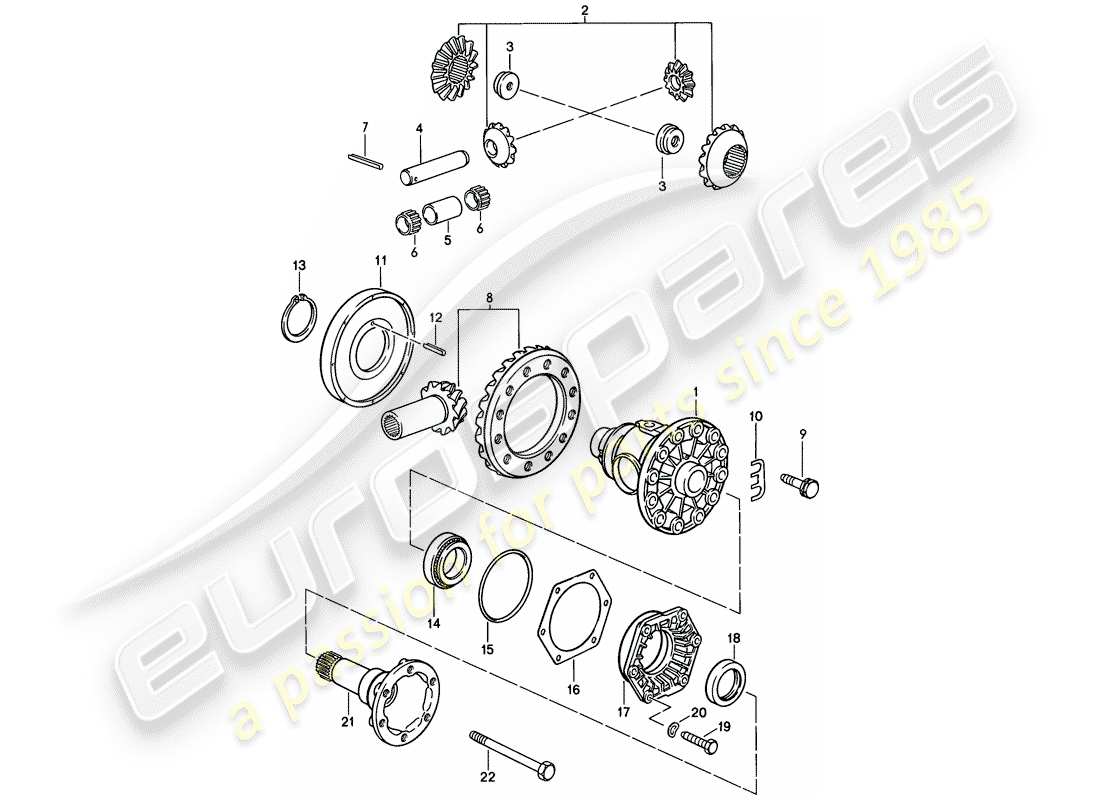 a part diagram from the porsche 928 parts catalogue