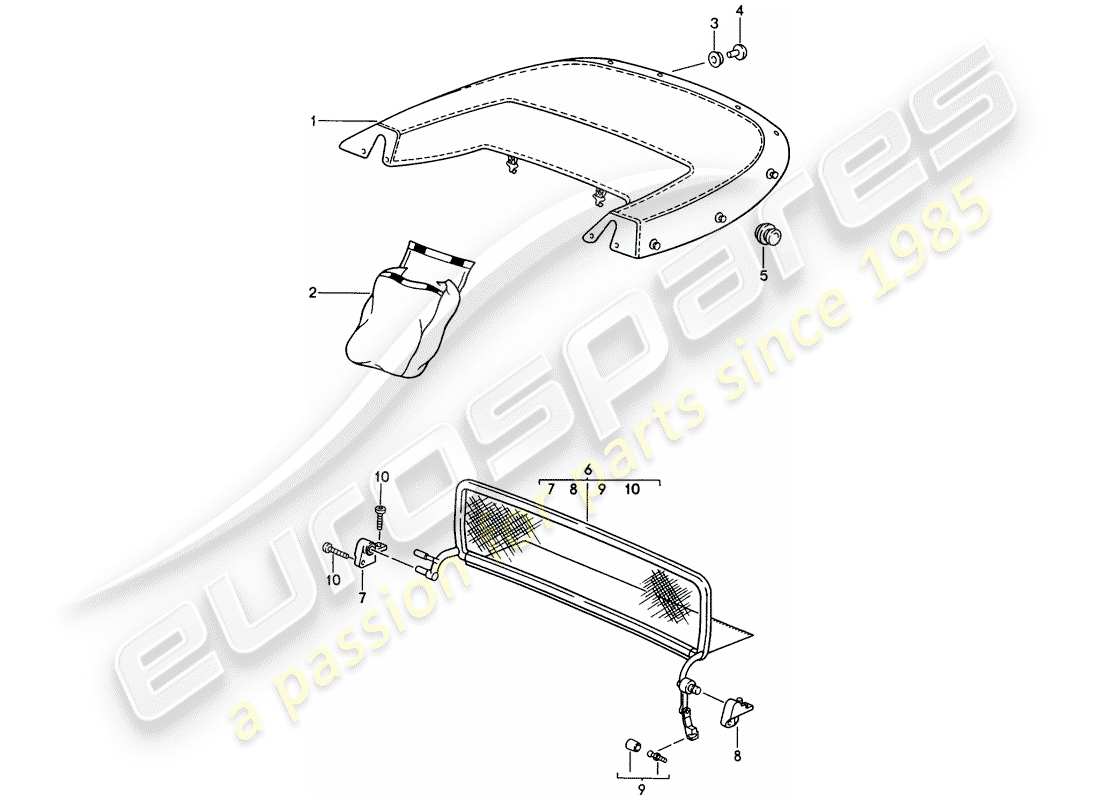 a part diagram from the porsche 993 parts catalogue