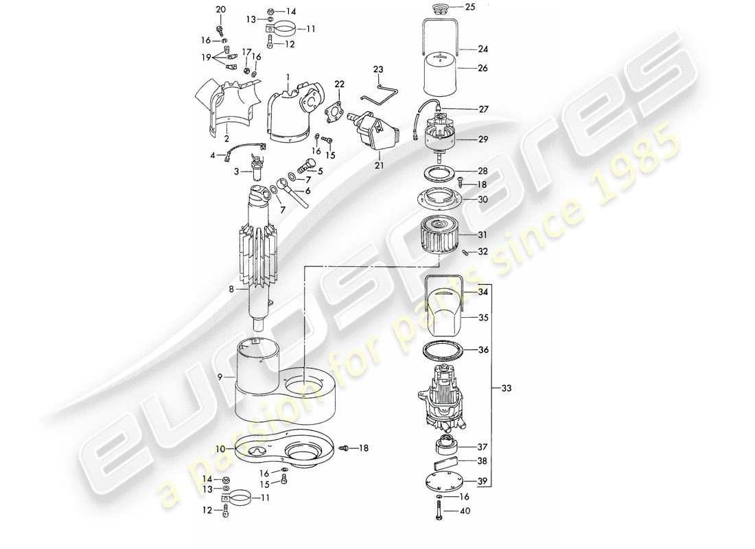 a part diagram from the porsche 1968 (911/912) parts catalogue