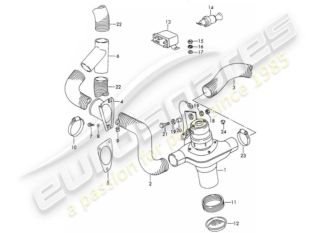 a part diagram from the porsche 1968 (911/912) parts catalogue