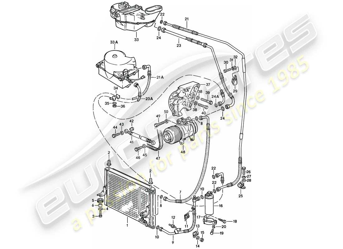 a part diagram from the porsche 944 parts catalogue