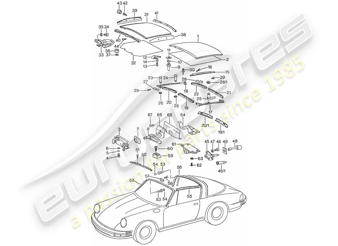 a part diagram from the porsche 1976 (911) parts catalogue