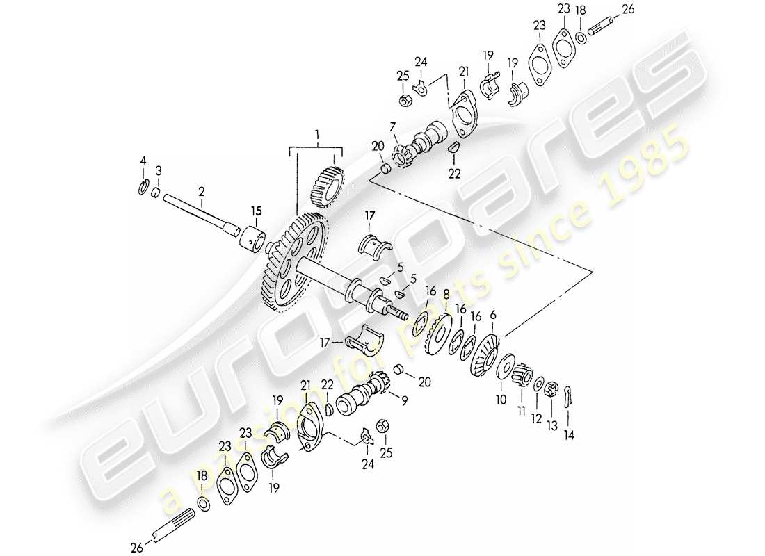 a part diagram from the porsche 1963 (356b/356c) parts catalogue