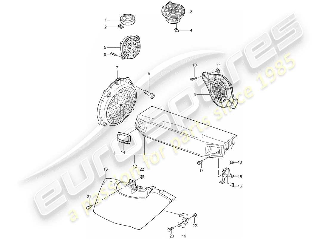 a part diagram from the porsche 997 parts catalogue