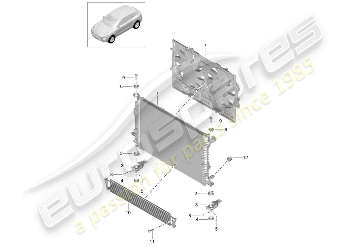 a part diagram from the porsche macan parts catalogue