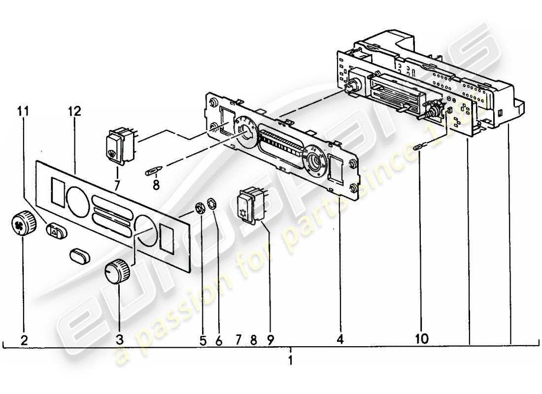a part diagram from the porsche 968 parts catalogue