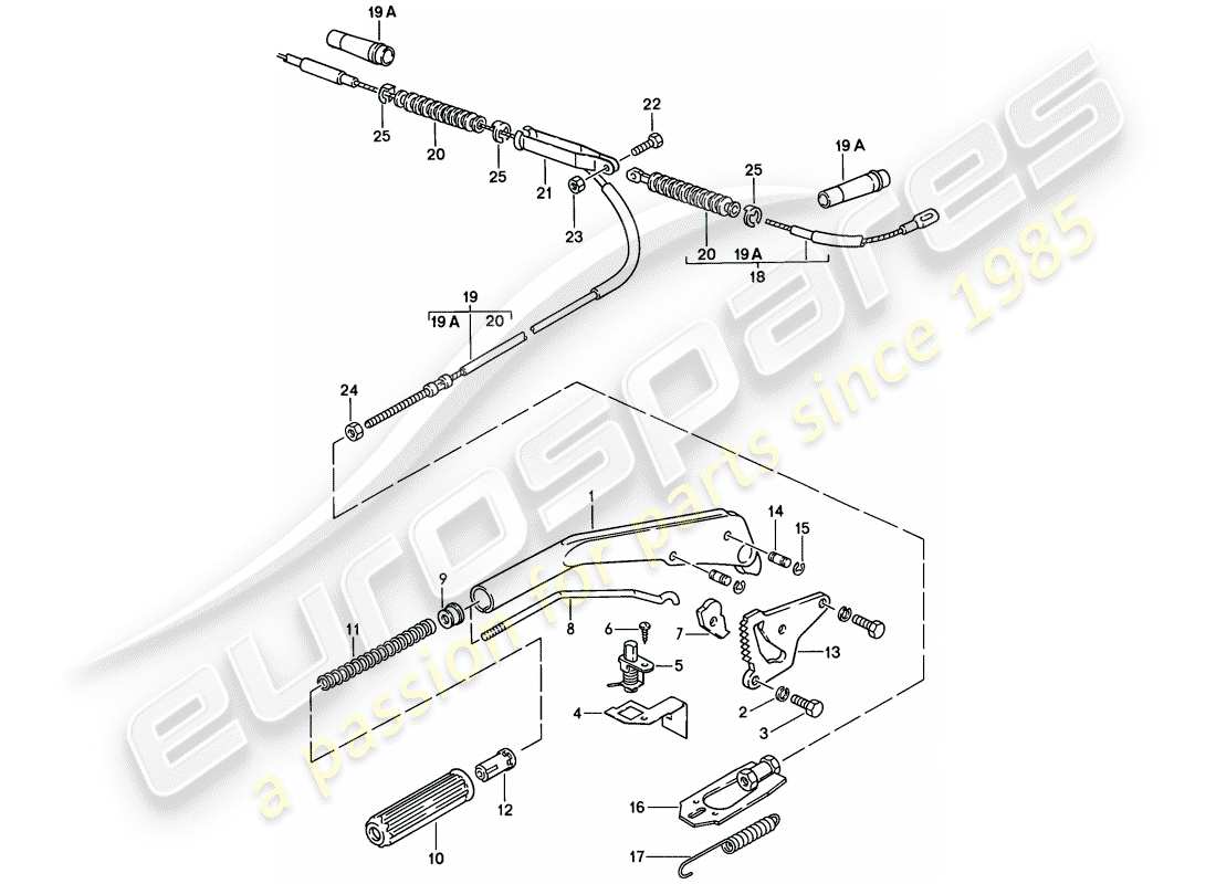 a part diagram from the porsche 1988 (924s) parts catalogue