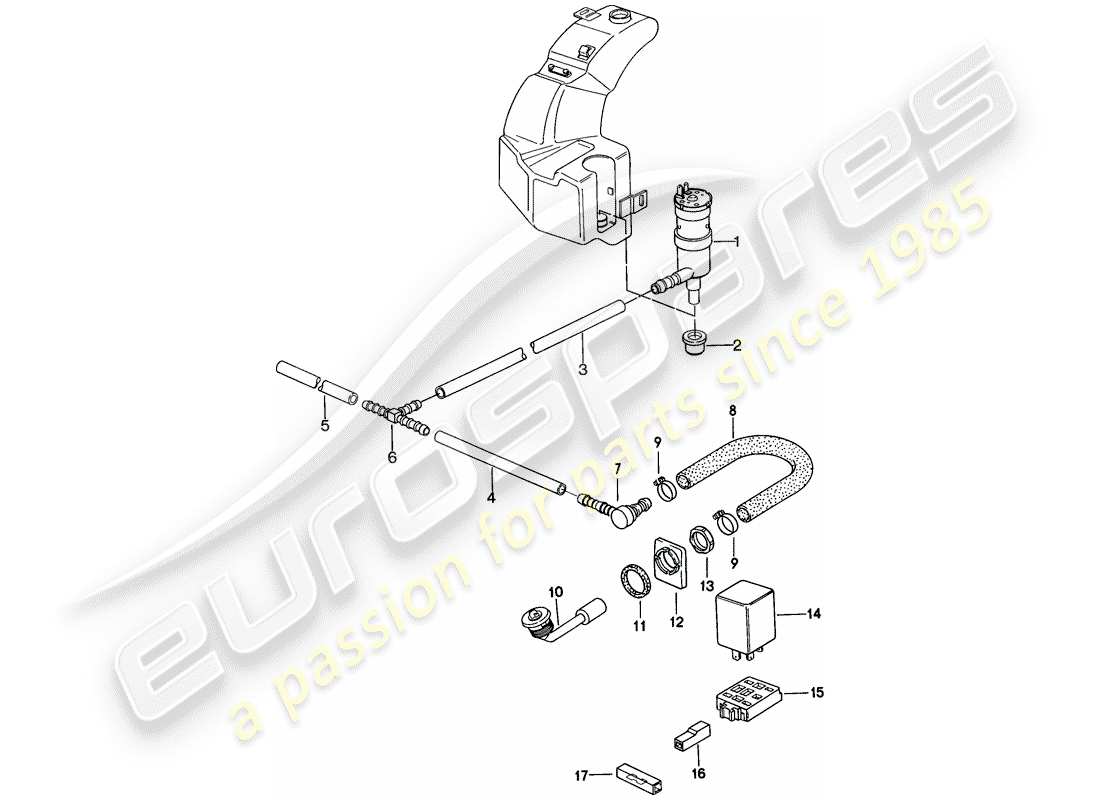 a part diagram from the porsche 924 parts catalogue
