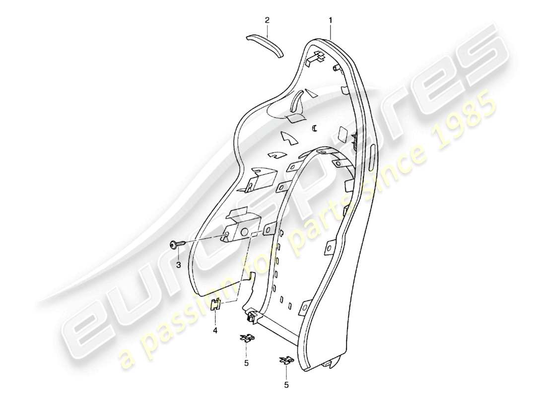 a part diagram from the porsche 2000 (986 boxster) parts catalogue