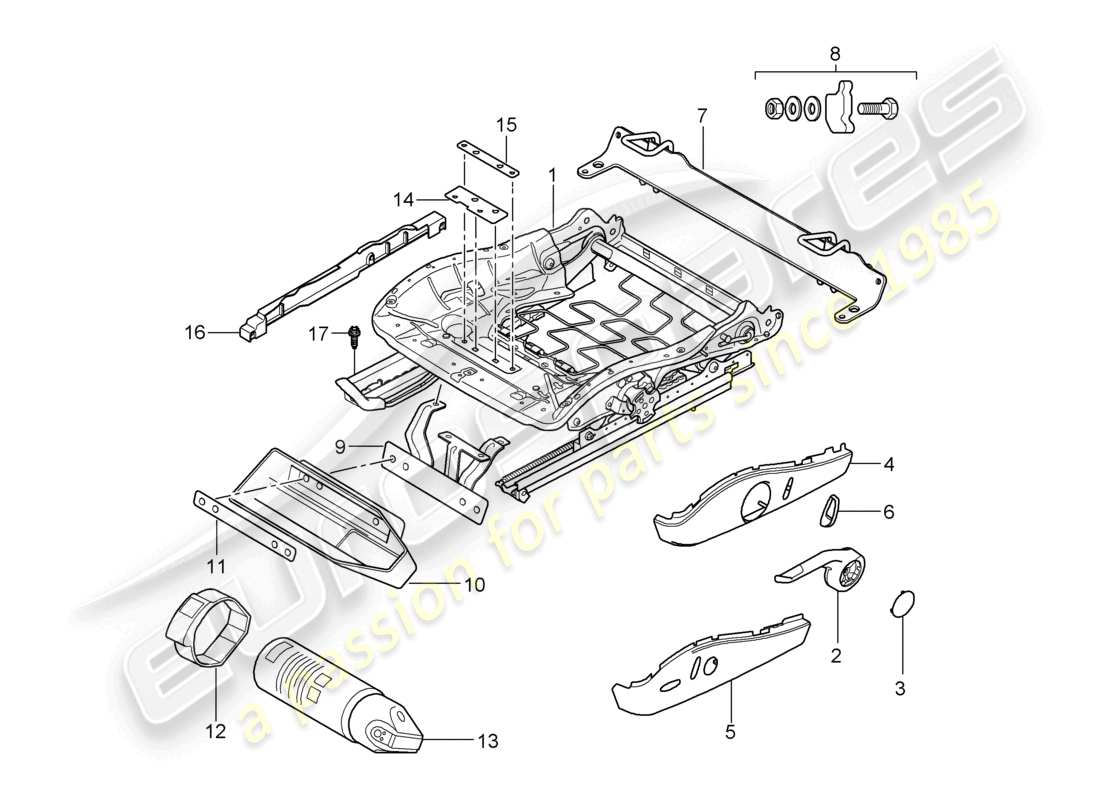 a part diagram from the porsche 2007 (987 boxster) parts catalogue