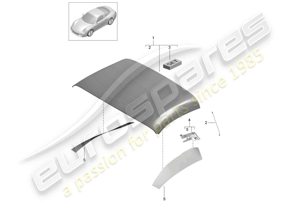 a part diagram from the porsche 2015 (991-1) parts catalogue