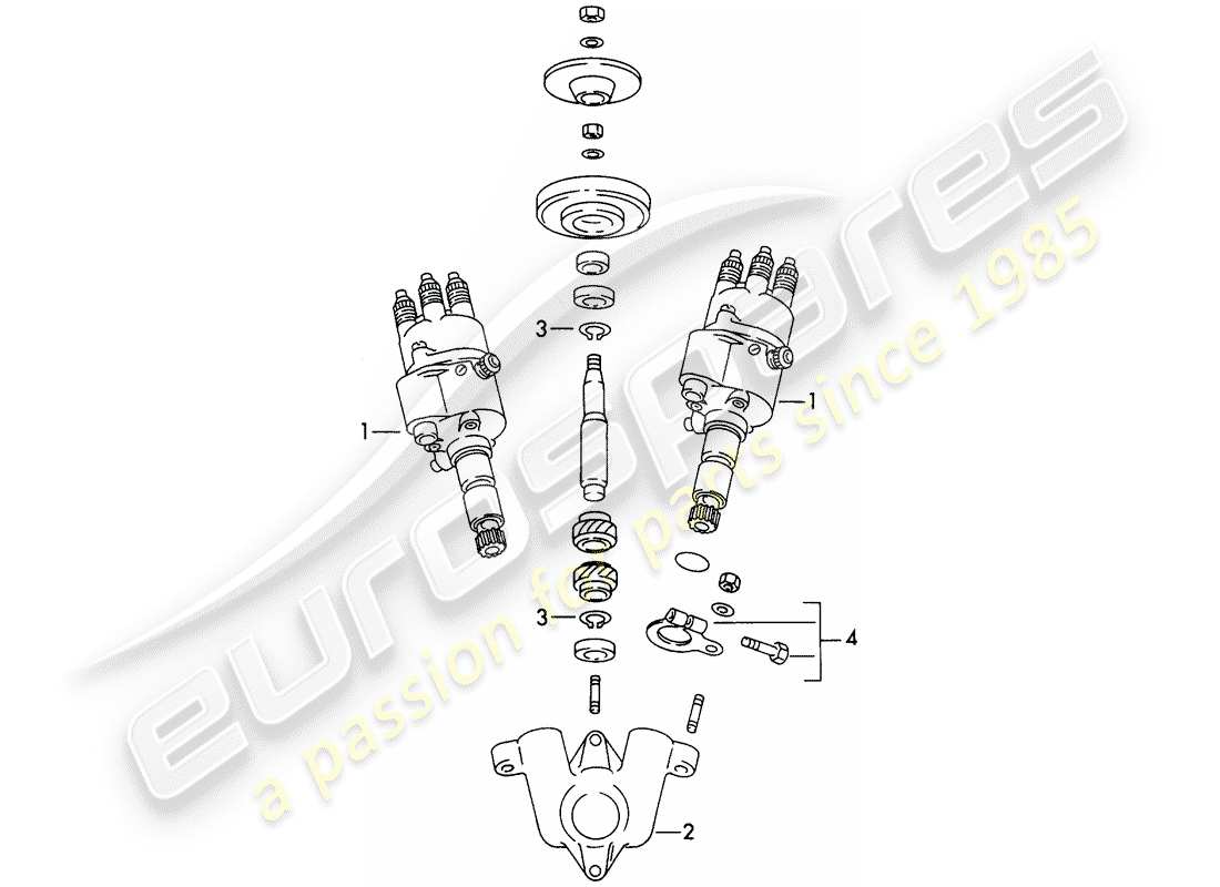 a part diagram from the porsche 1951 (356/356a) parts catalogue