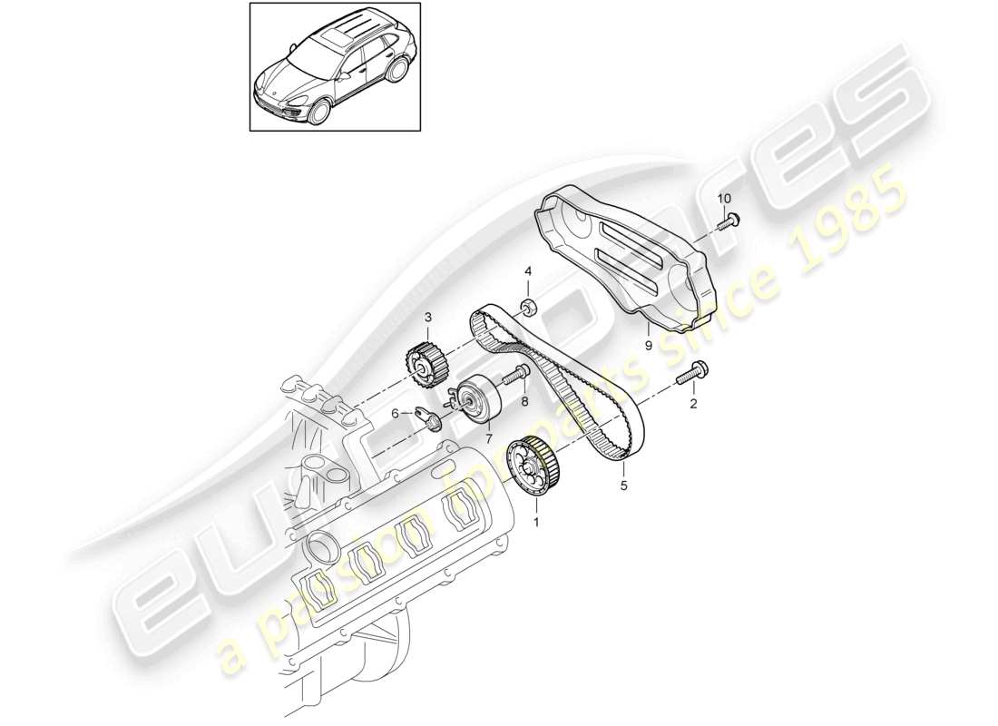 a part diagram from the porsche 2018 (cayenne e2 92a) parts catalogue
