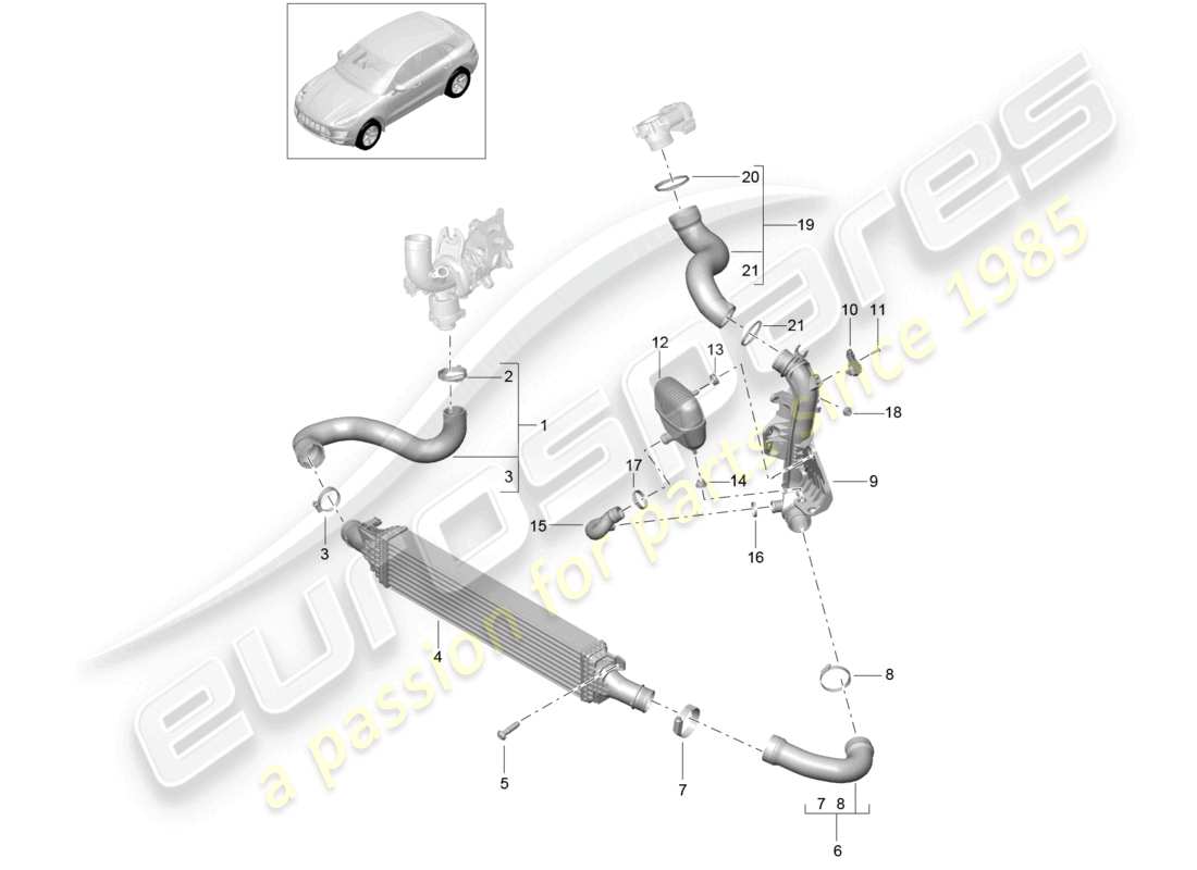 a part diagram from the porsche macan parts catalogue