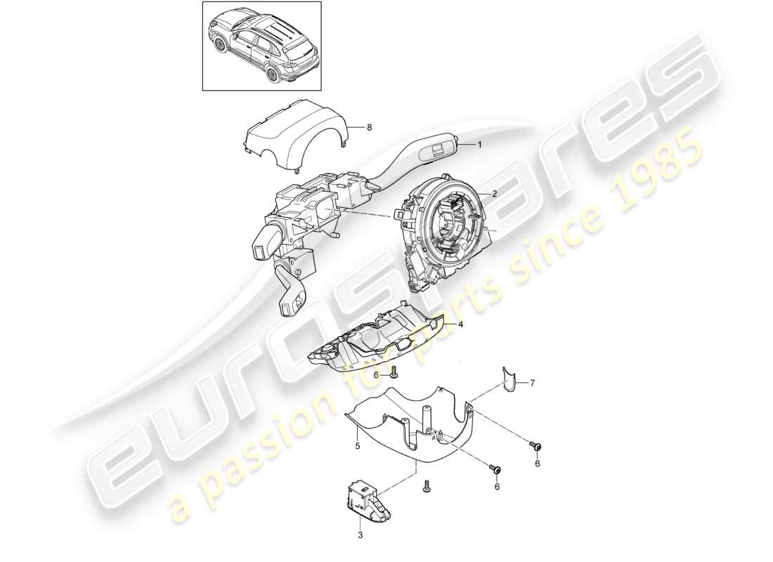 a part diagram from the porsche 2017 (cayenne e2 92a) parts catalogue