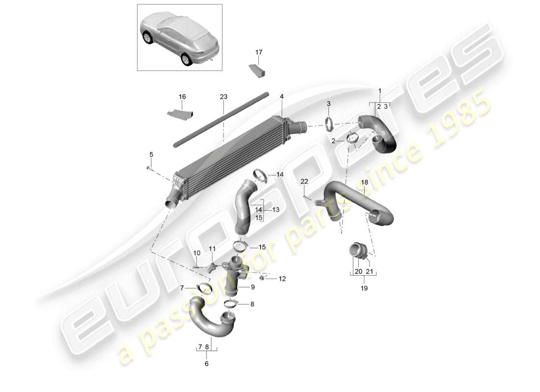 a part diagram from the porsche macan parts catalogue