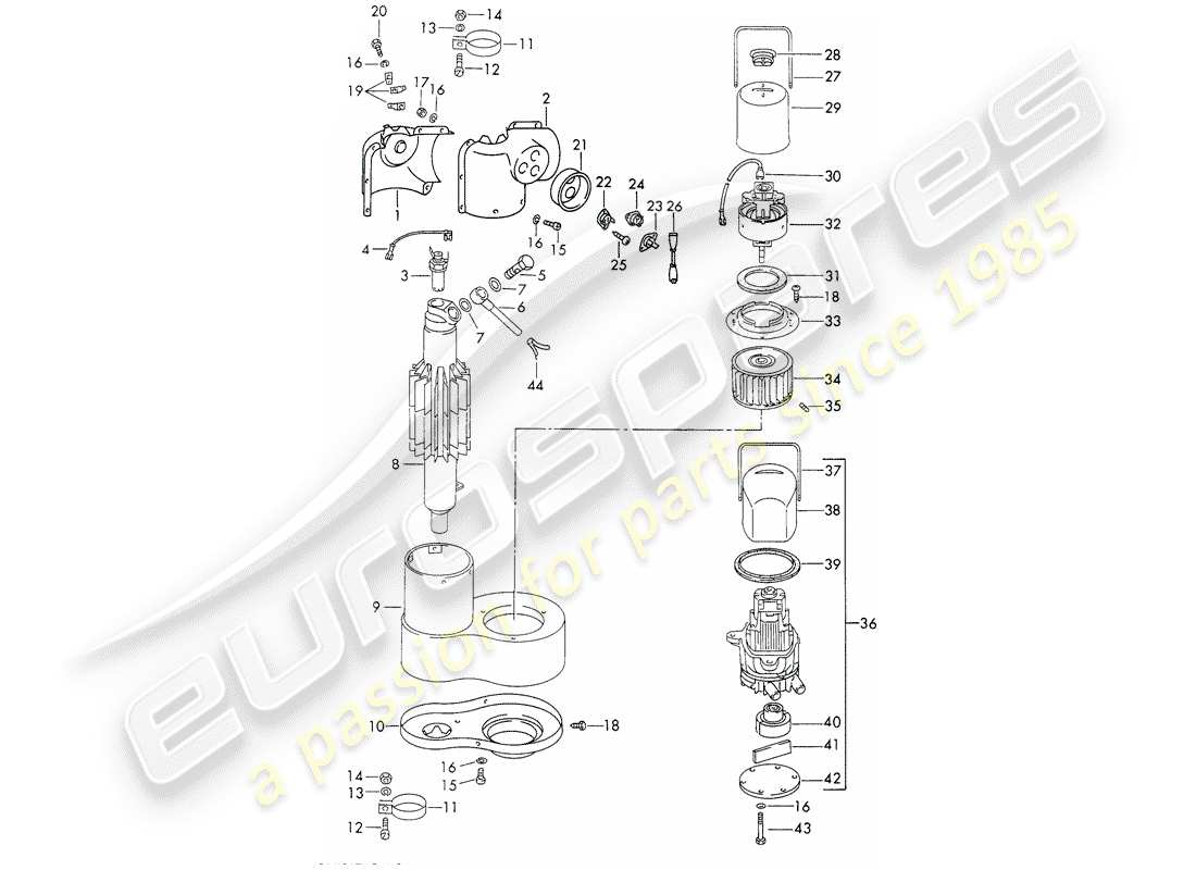 a part diagram from the porsche 1969 (911/912) parts catalogue