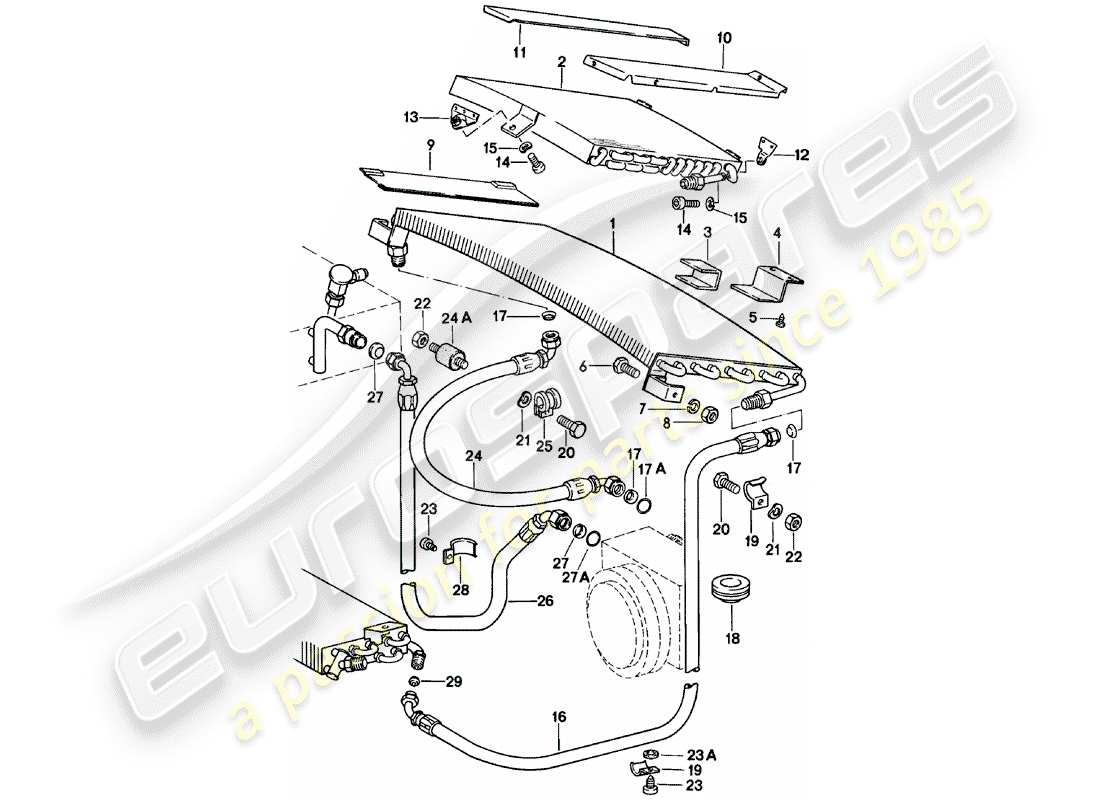 a part diagram from the porsche 1982 (911) parts catalogue