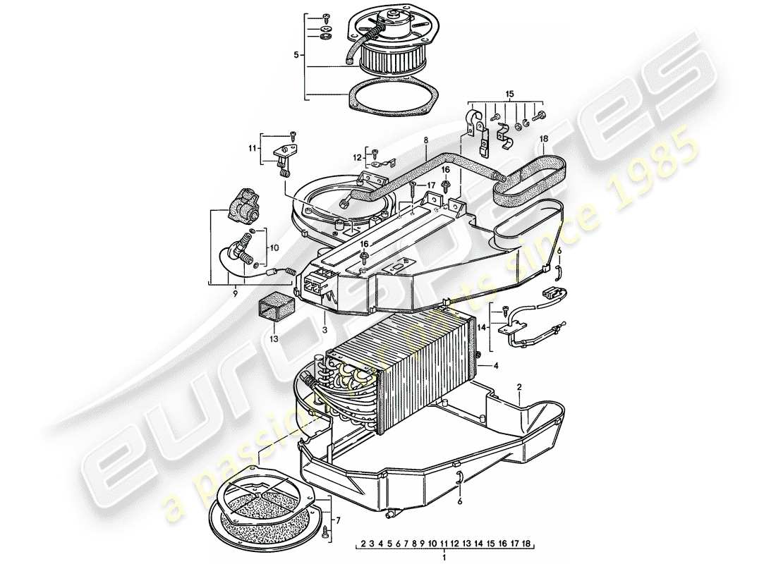 VIEW PARTS DIAGRAMS FROM THE PORSCHE 924 PARTS CATALOGUE a part diagram from the porsche 924 parts catalogue
