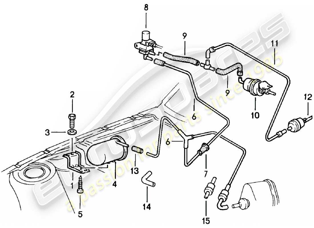 a part diagram from the porsche 1983 (924) parts catalogue