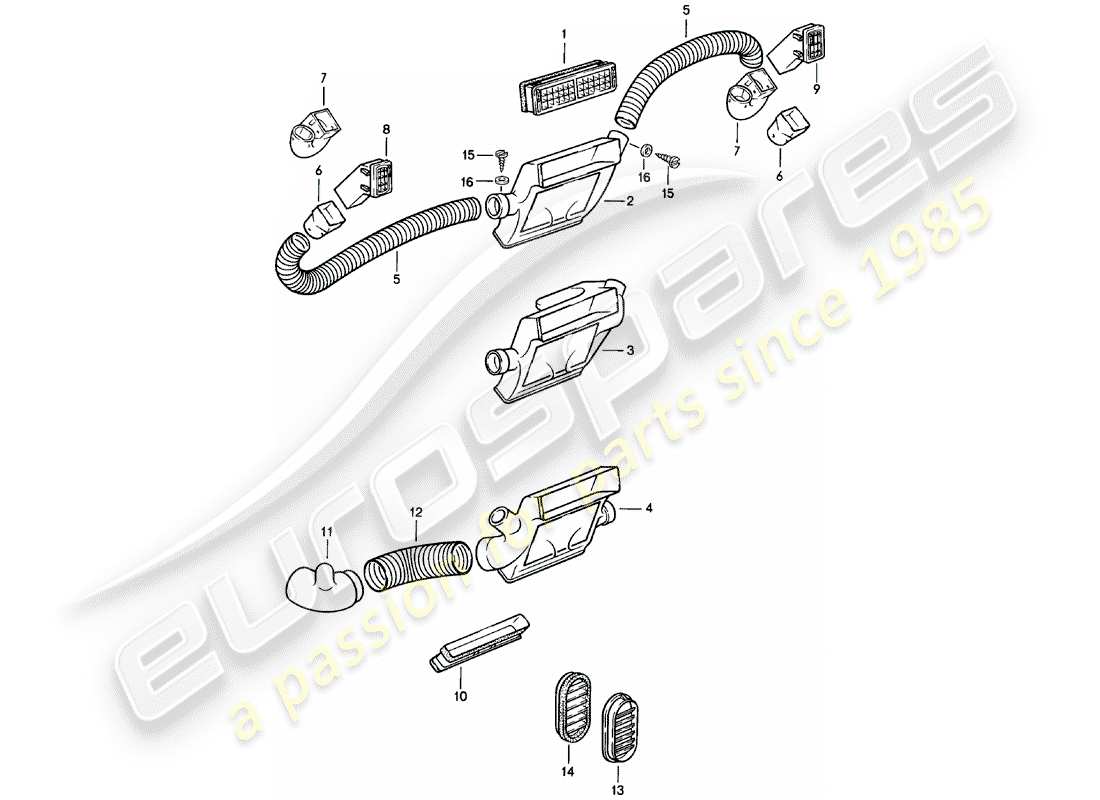 a part diagram from the porsche 1983 (924) parts catalogue
