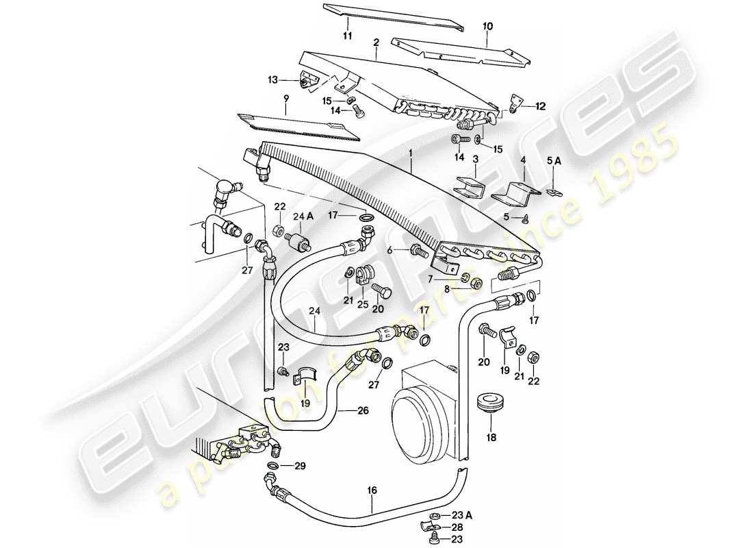 a part diagram from the porsche 1988 (911) parts catalogue