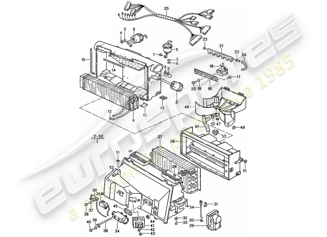 a part diagram from the porsche 1983 (928) parts catalogue