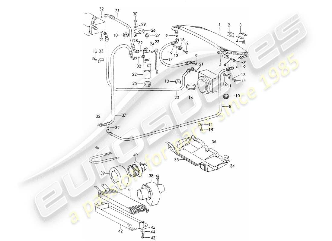 a part diagram from the porsche 1969 (911/912) parts catalogue