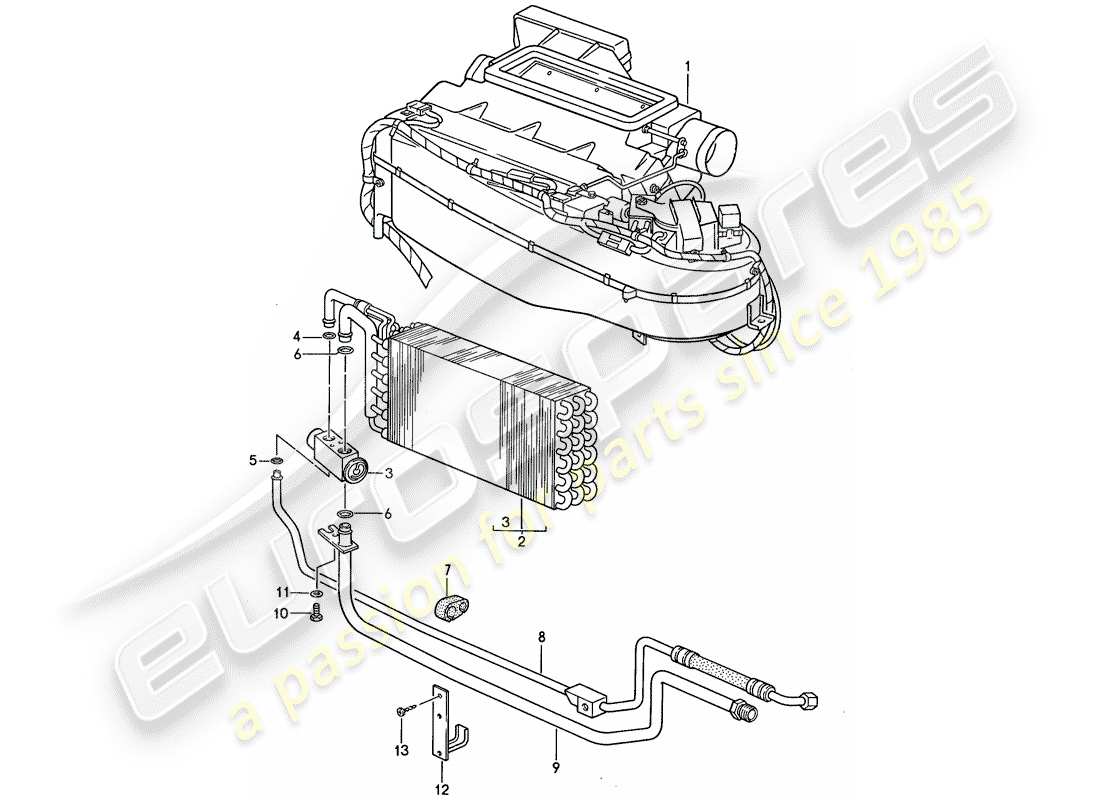 a part diagram from the porsche 959 parts catalogue