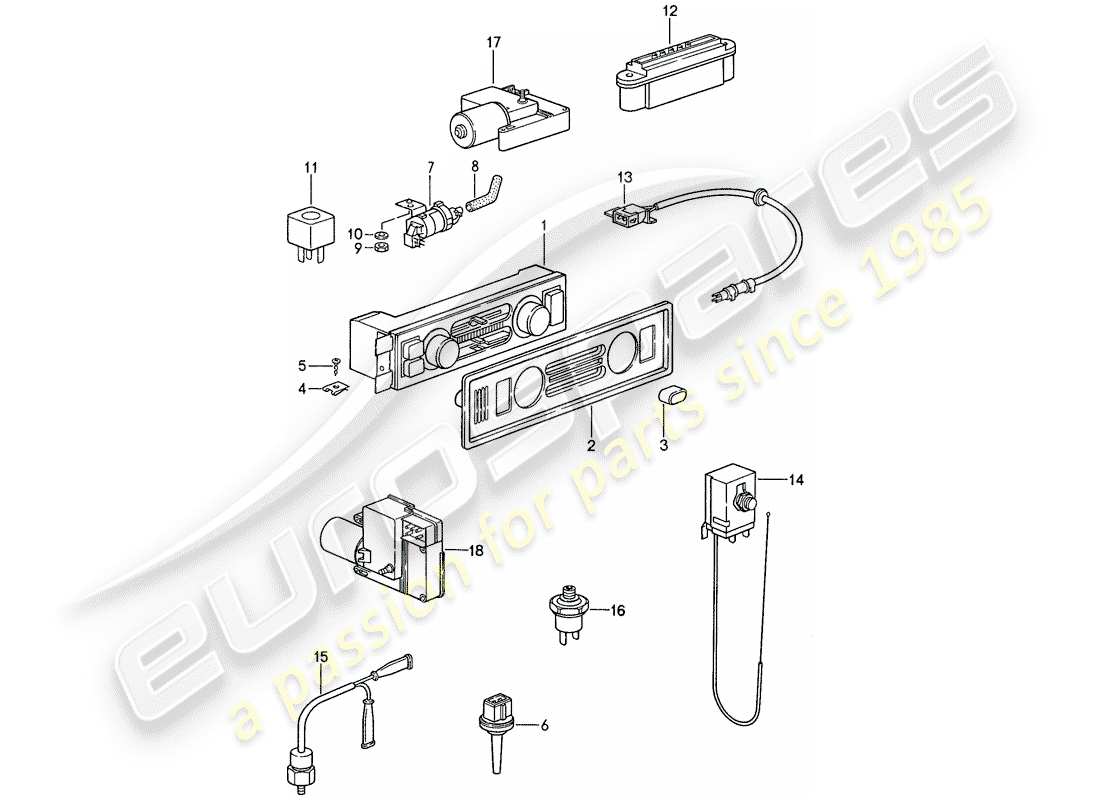 a part diagram from the porsche 959 parts catalogue
