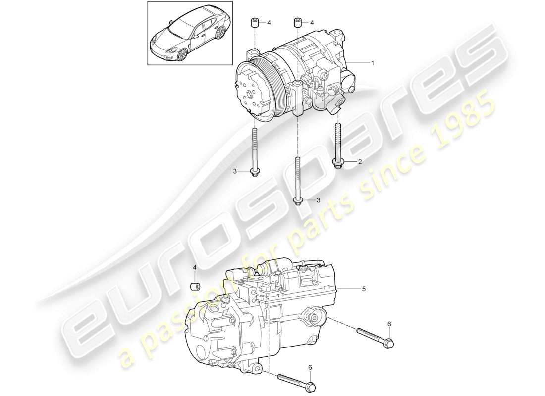 a part diagram from the porsche panamera parts catalogue