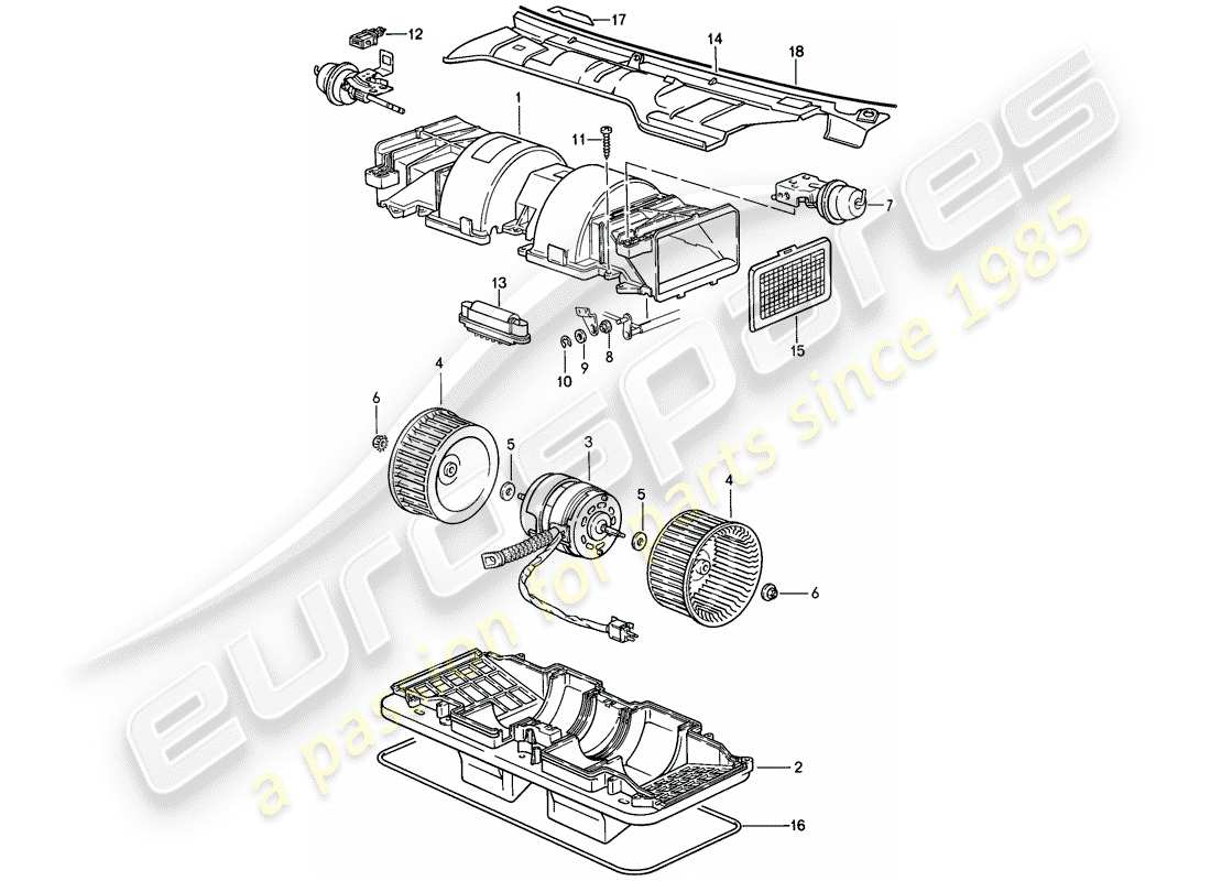 VIEW PARTS DIAGRAMS FROM THE PORSCHE 944 PARTS CATALOGUE a part diagram from the porsche 944 parts catalogue