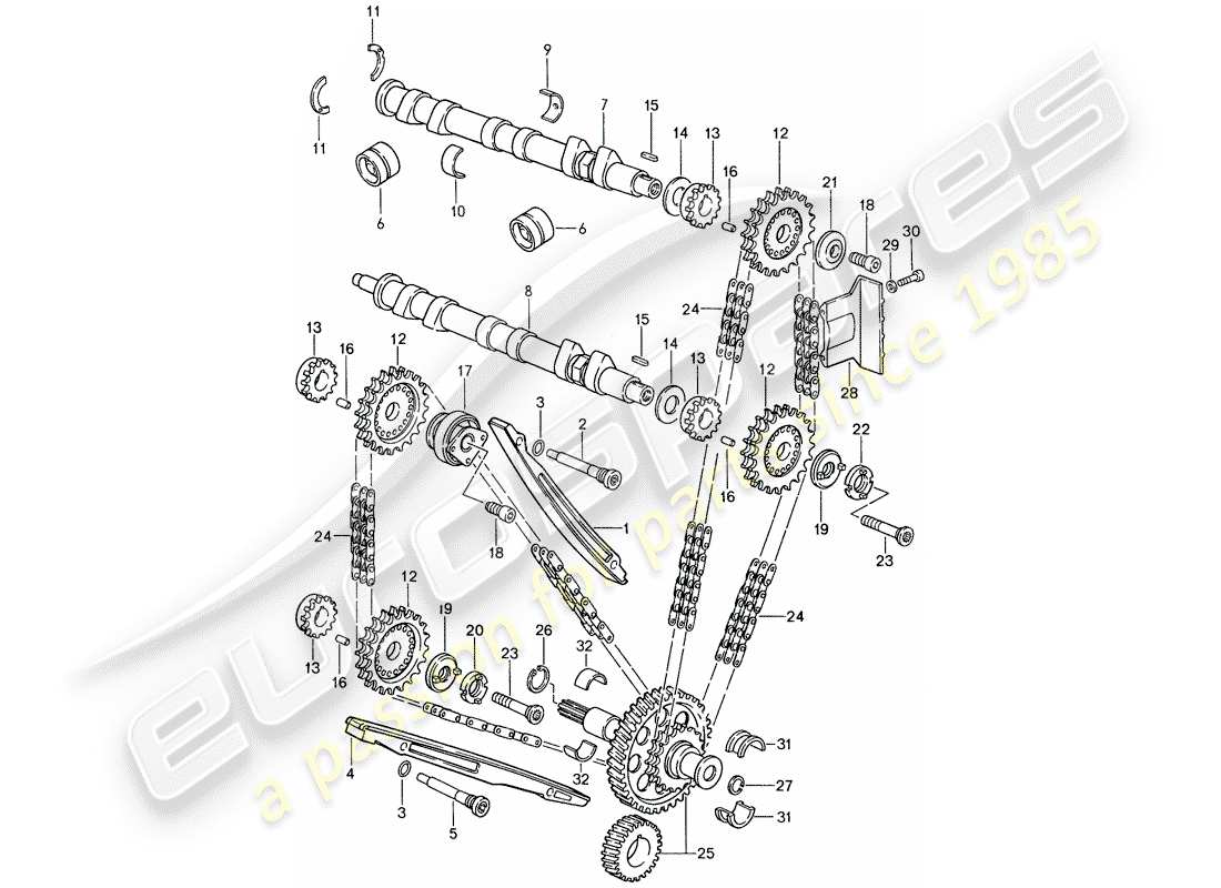 VIEW PARTS DIAGRAMS FROM THE PORSCHE 959 PARTS CATALOGUE a part diagram from the porsche 959 parts catalogue