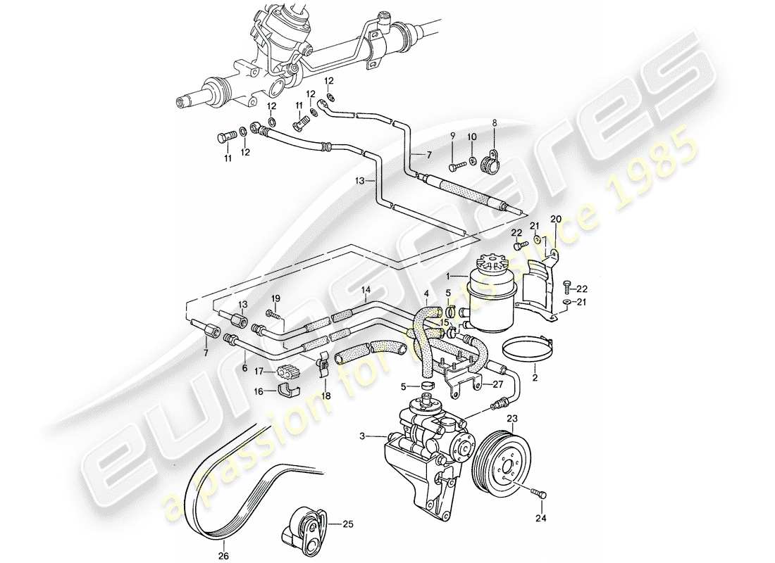 VIEW PARTS DIAGRAMS FROM THE PORSCHE 959 PARTS CATALOGUE a part diagram from the porsche 959 parts catalogue
