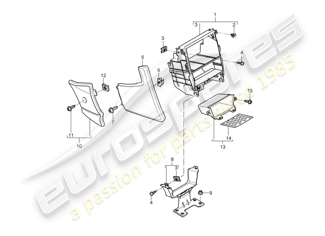 a part diagram from the porsche boxster parts catalogue