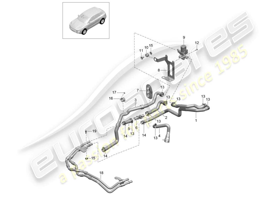 a part diagram from the porsche macan parts catalogue