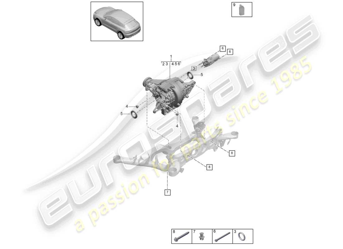 a part diagram from the porsche macan parts catalogue