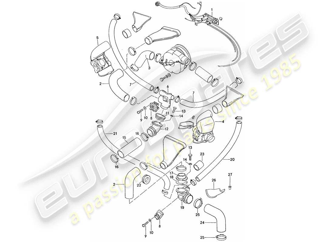 a part diagram from the porsche 1974 (911) parts catalogue