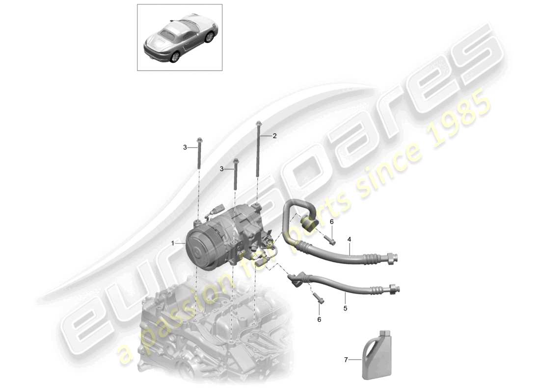 a part diagram from the porsche 2012 (991-1) parts catalogue