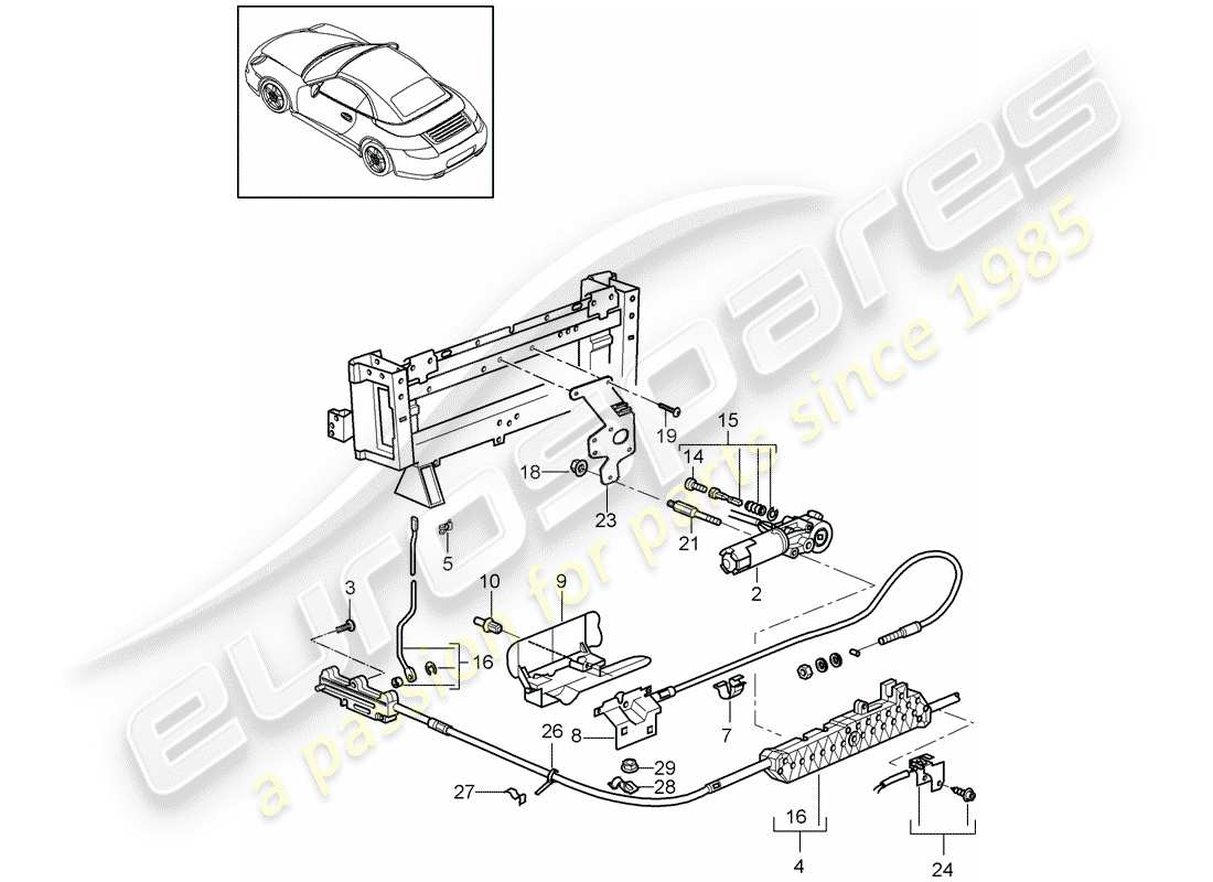 a part diagram from the porsche 2011 (997-2) parts catalogue