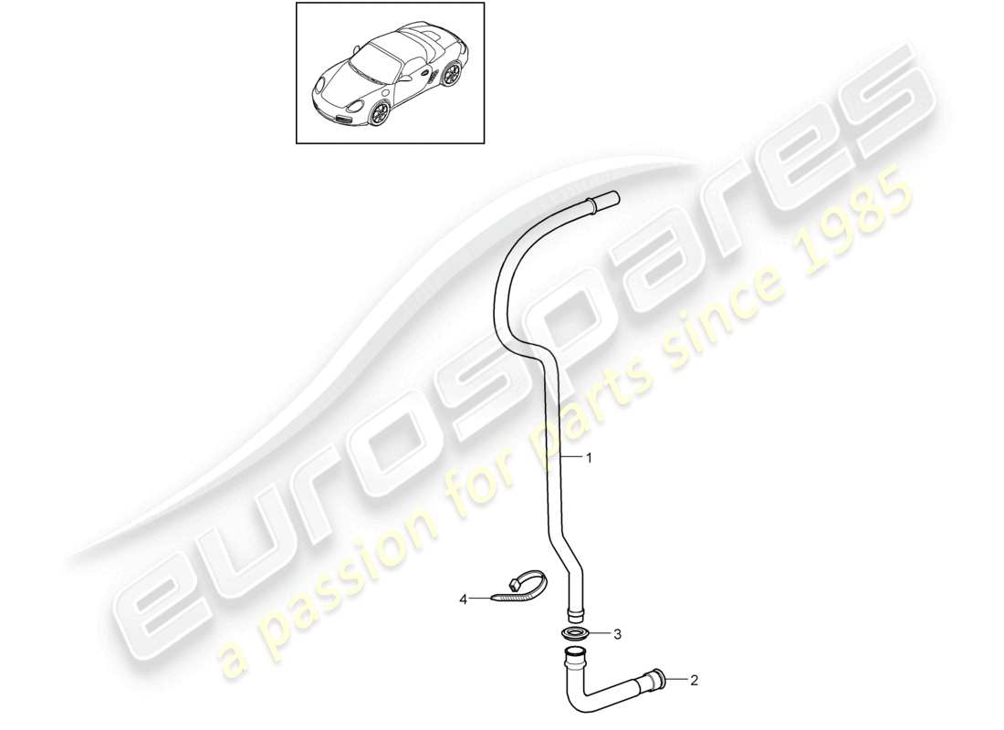 a part diagram from the porsche 2010 (987 boxster) parts catalogue