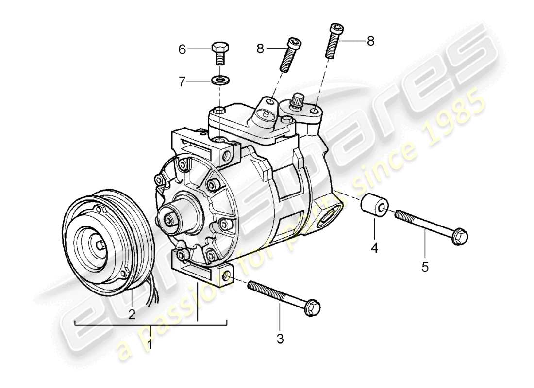a part diagram from the porsche 2007 (987 boxster) parts catalogue
