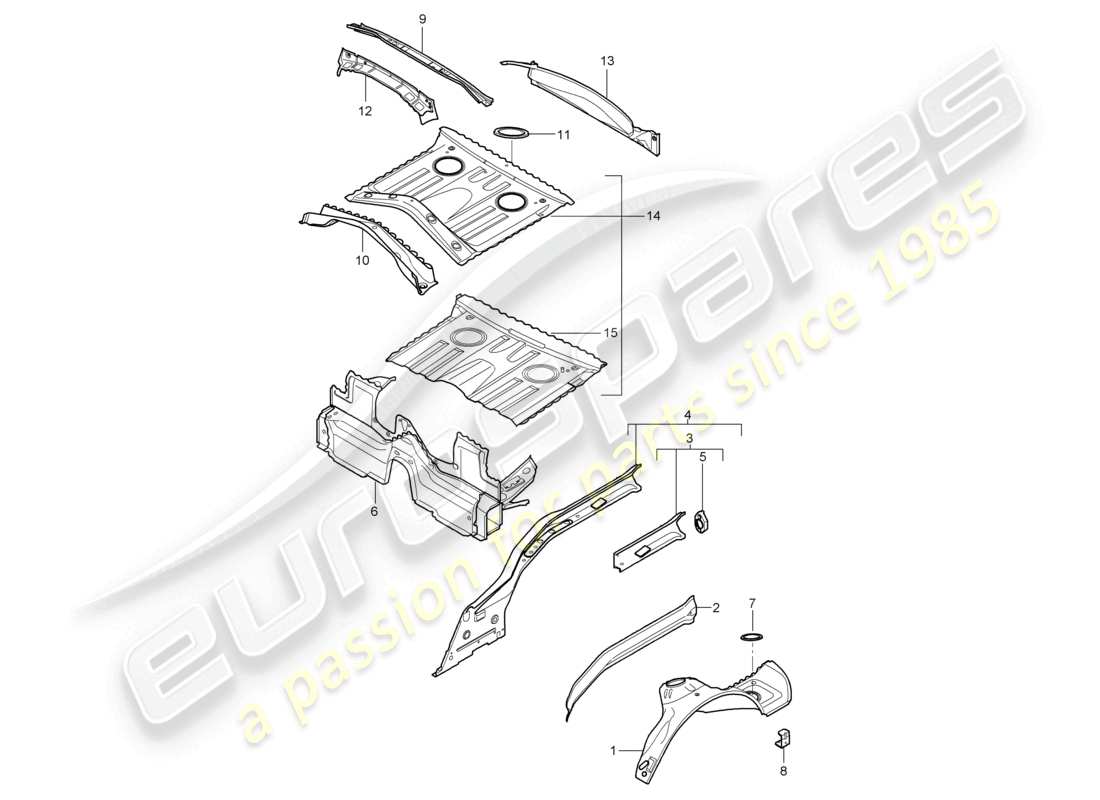 a part diagram from the porsche 2005 (987 boxster) parts catalogue