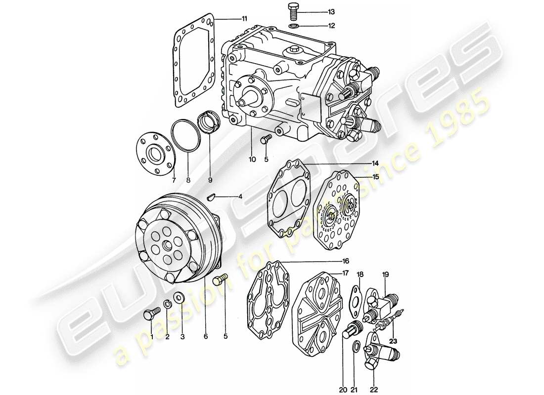 a part diagram from the porsche 911 parts catalogue