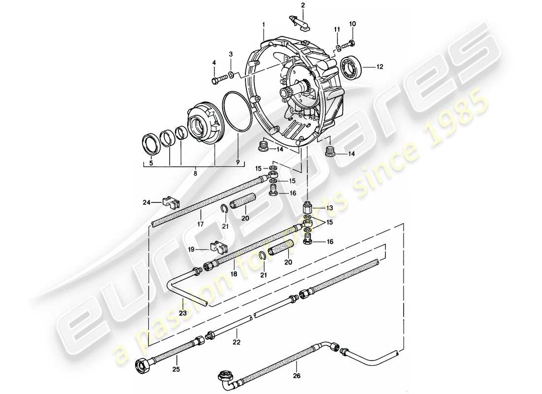 a part diagram from the porsche 1983 (928) parts catalogue