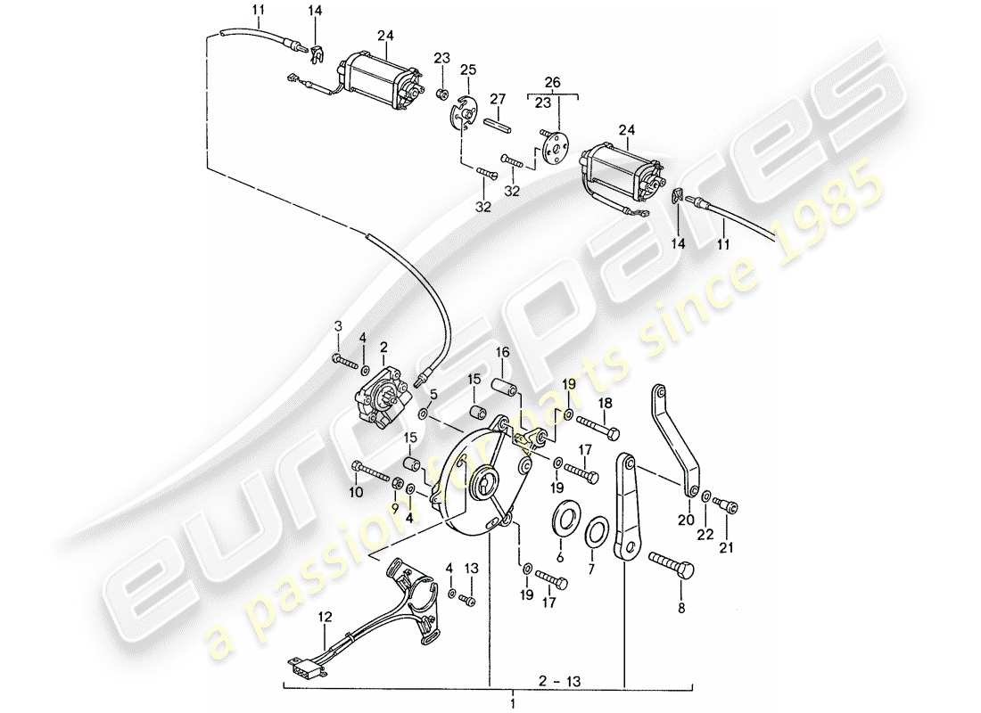 a part diagram from the porsche 1991 (944) parts catalogue