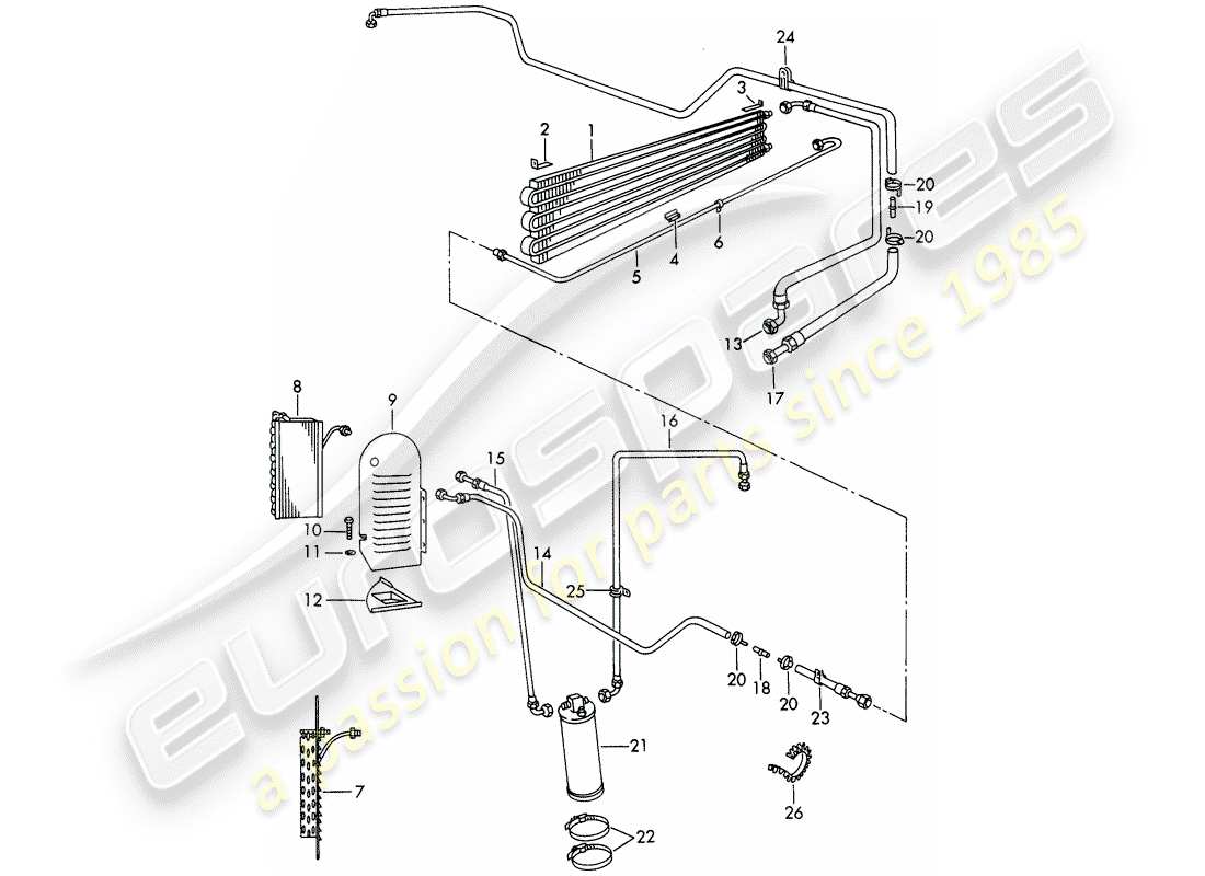 a part diagram from the porsche 1967 (911/912) parts catalogue