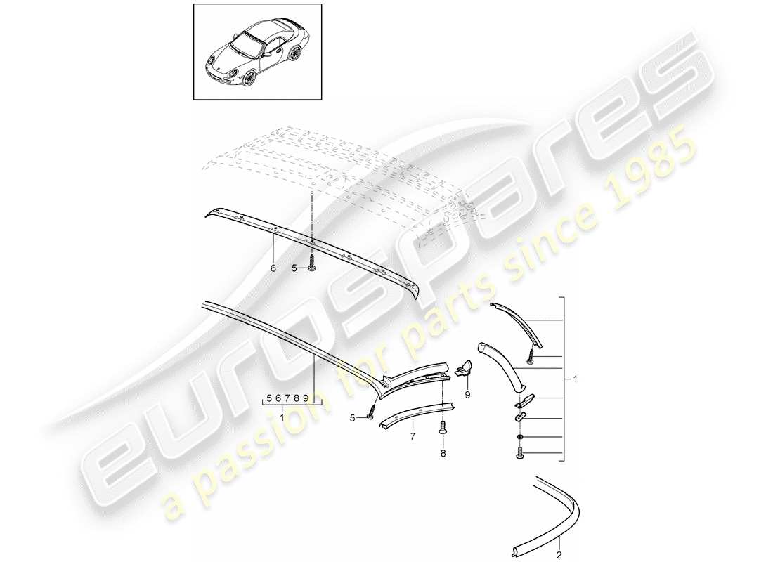 VIEW PARTS DIAGRAMS FROM THE PORSCHE 997 PARTS CATALOGUE a part diagram from the porsche 997 parts catalogue